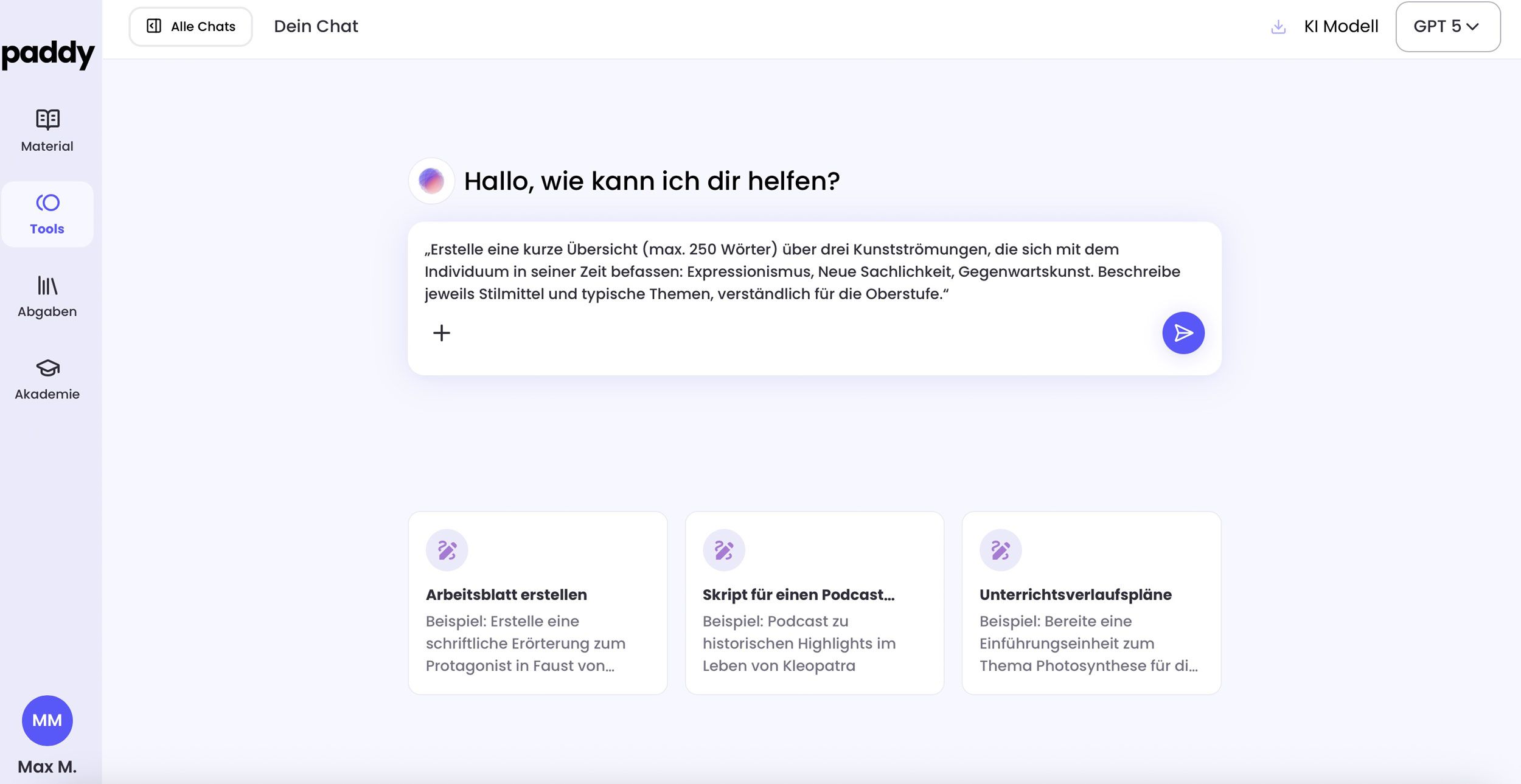 Unterrichtsbeispiel Kunst