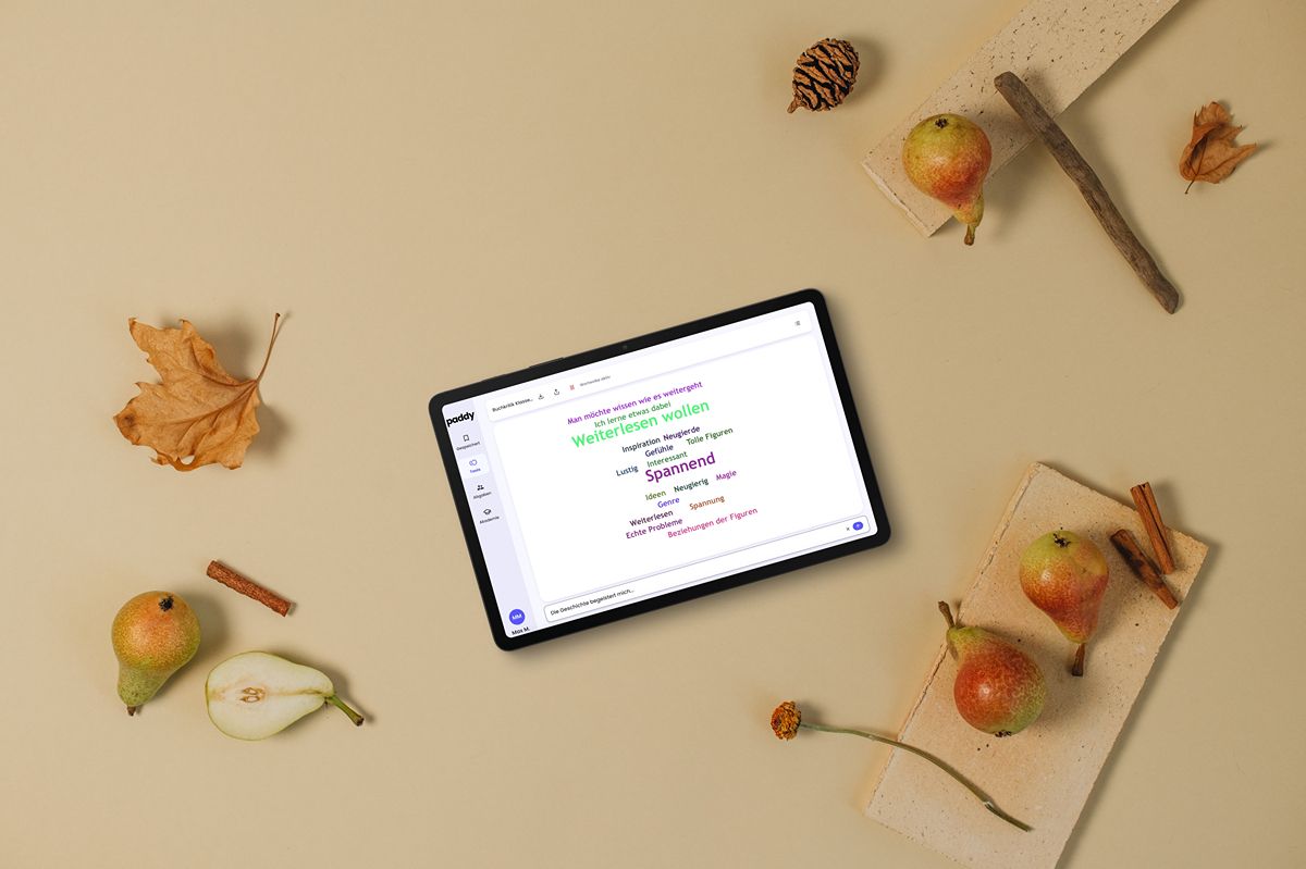 Ein Schüler schreibt eine Buchkritik zu "Tschick" am Tablet mit paddy.